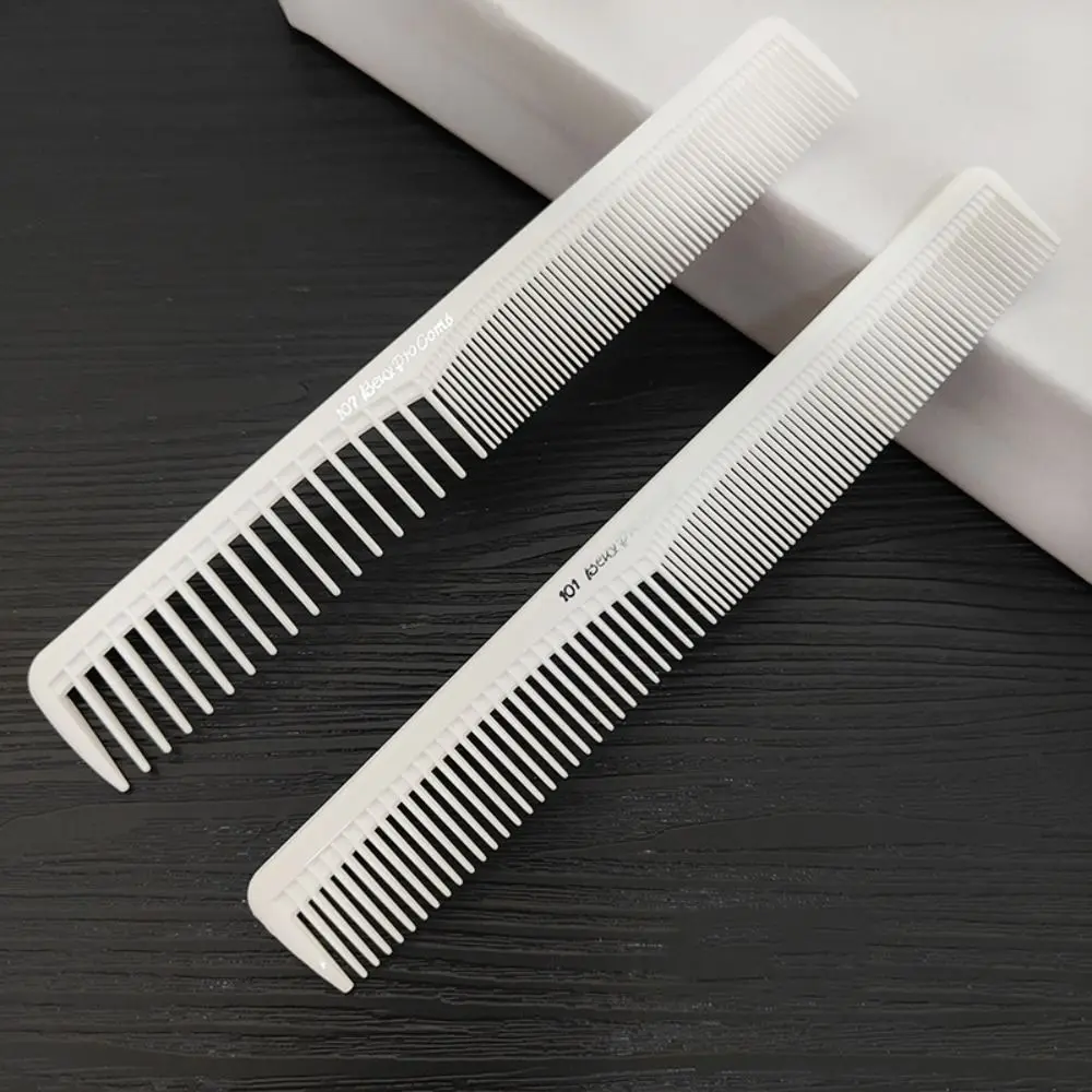 White Pro Hairdressing Combs Anti-slip Plastic Hair Cutting Comb Anti-Static Durable Straight Hair Brushes Barber