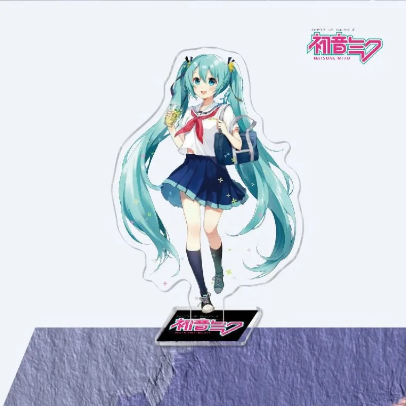 Nieuwe Hatsune Miku Acryl Stand Anime Perifere Cartoon Schattige Desktop Ornamenten Kawaii Geschenken Voor Verjaardagen Van Vrienden Verzamelen Goederen