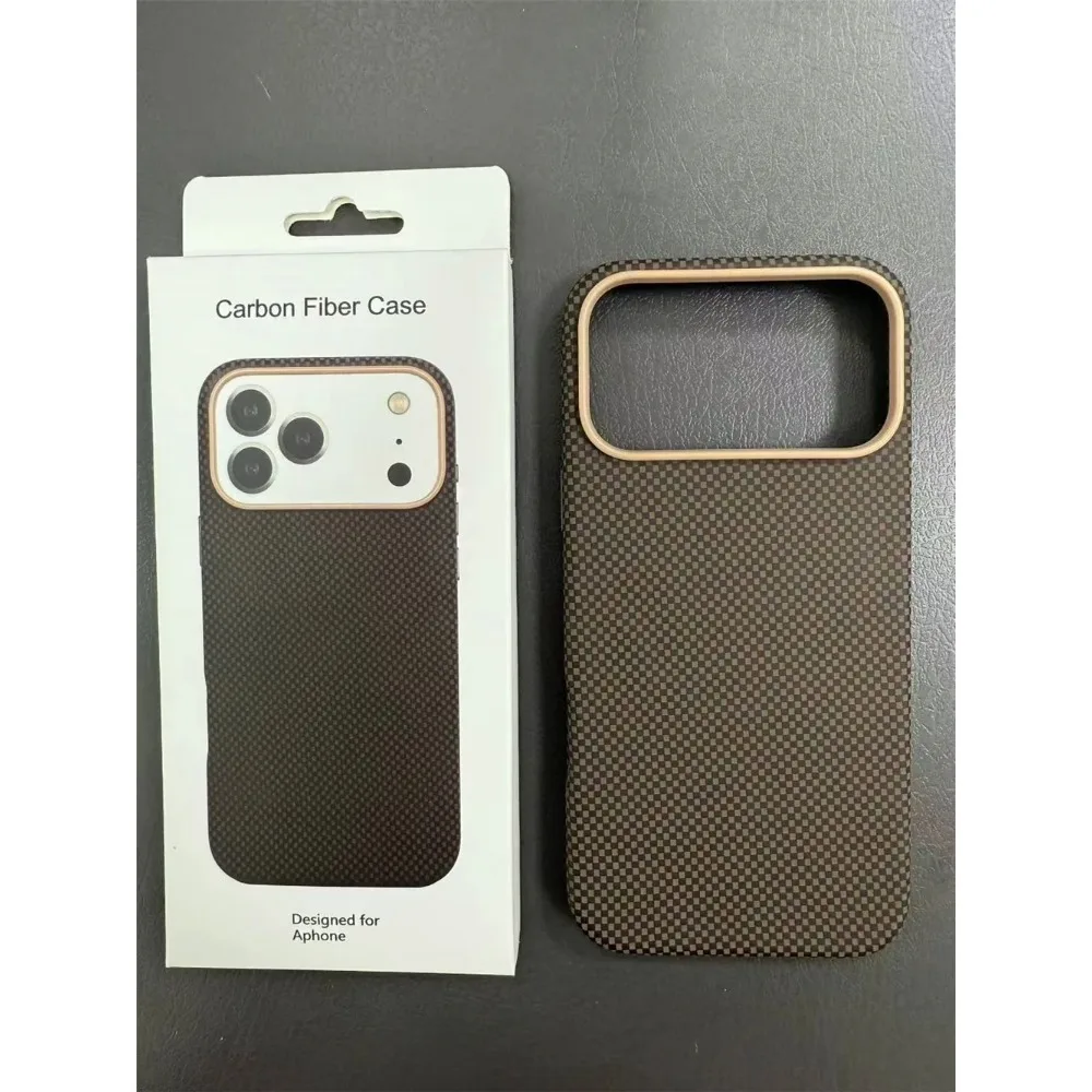 NUOVA custodia per telefono aziendale originale con struttura in fibra di carbonio per IPhone 17 Pro Max Air copertura protettiva per carica wireless magnetica invisibile