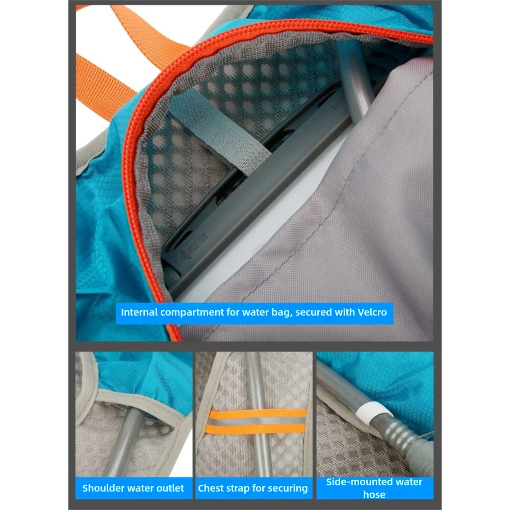 Water Vest 5L Marathon Hydrating Backpack Ultralight Oxford Cloth Running Bag Breathable Reflective Hydration Vest Running