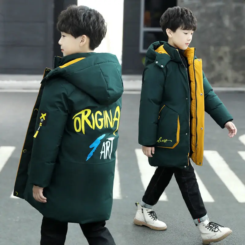 Boys Cotton Clothes Thickened 2024 Children's Down Cotton Clothes Outerwear Boys Winter Jacket Teen Clothes Boy 9 10 Years Coats