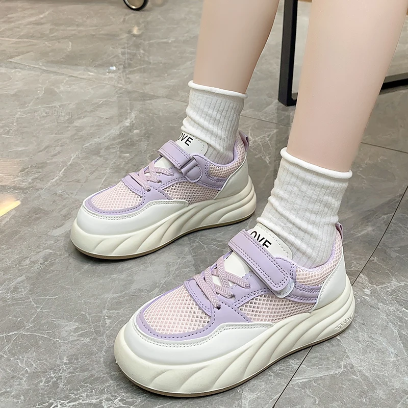 2024 Nieuwe Mesh Witte Baby Jongens Meisjes Hardloopschoenen Ademend Kinderen Casual Sneakers Kids Baby Togdle Sportschoenen