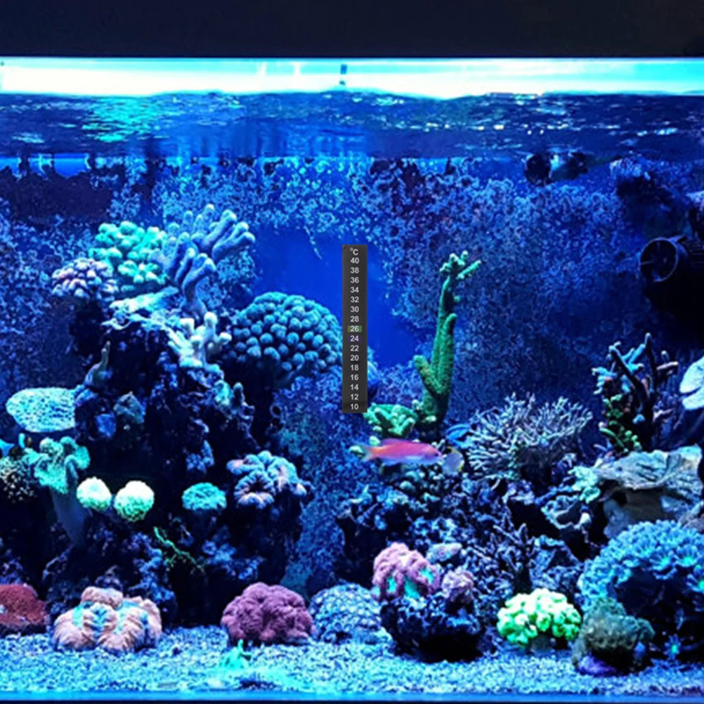 

6pcs Temperature Sensitive Stickers Color Changing Aquarium Labels -10℃ To 40℃ For Fish Tank Water Monitoring Waterproof