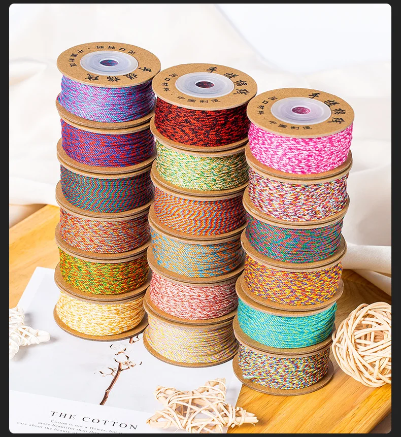 30M/20M Boutique Hand Rubbing Tibetan Cotton Thread 1mm/1.5mm Macrame Cord Bracelet Braided String DIY Tassels Beading Rope