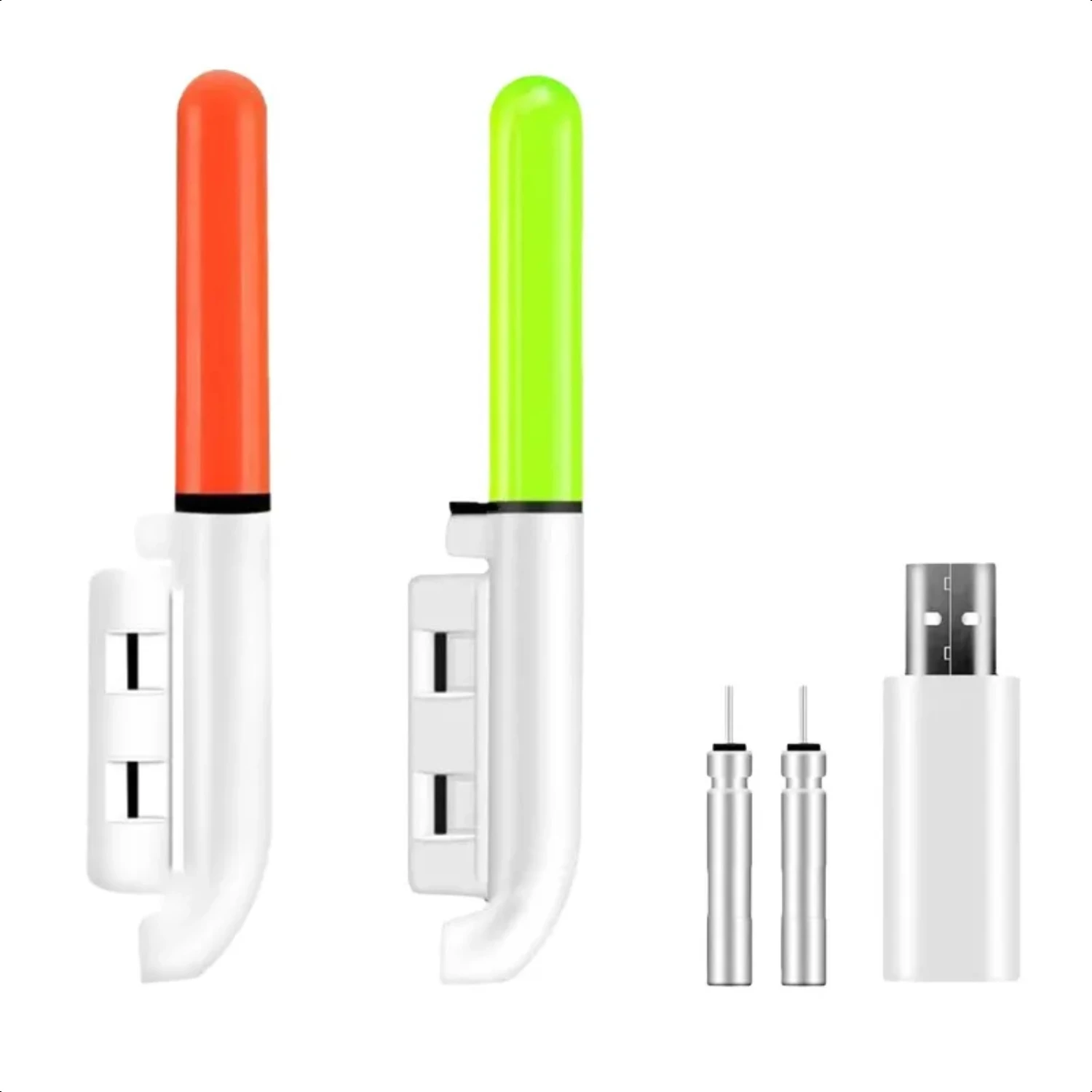 

Waterproof Glowing Night Fishing Electronic Light Stick with 2 Rechargeable Battery Clip on Telescopic Rod - 2 Pcs/lot