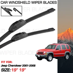 Car Wiper Blades For Jeep Cherokeer Jeep Liberty KJ 2001-2008 2007 2006 2005 2004 2003 2002 Accessories Windshield Washer Brush