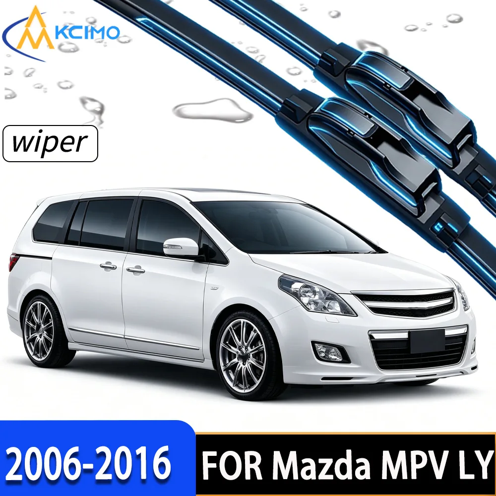 

Premium Front Windshield Wiper Blades with High-Density Rubber, Perfect Fit for Mazda MPV LY 2006-2016