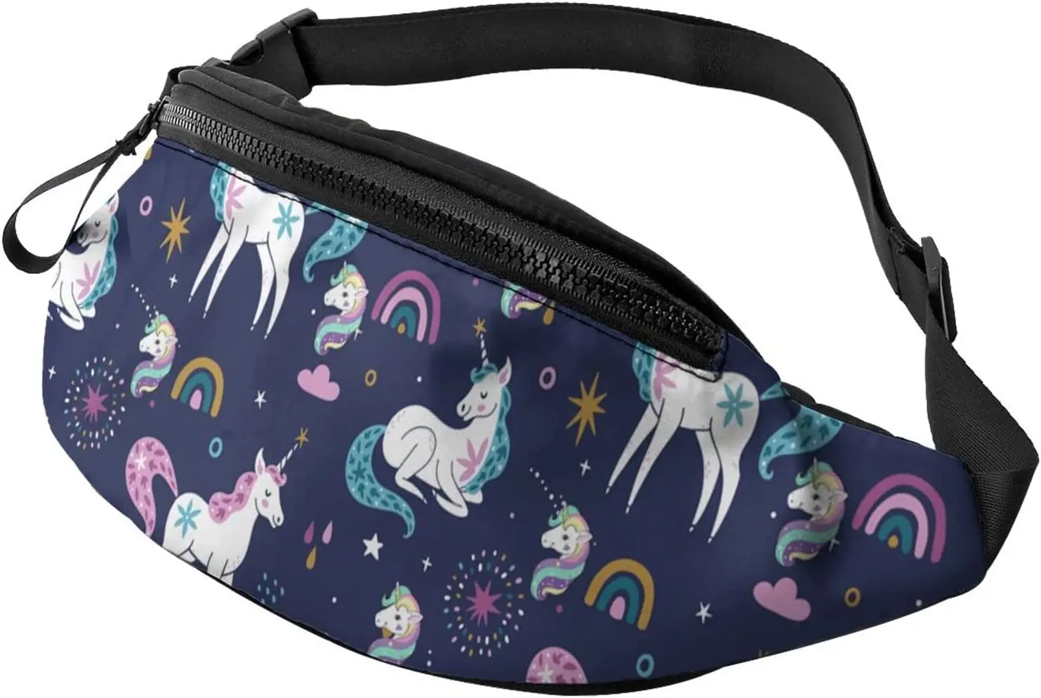 

Unicorn Fanny Pack for Men and Women Adjustable Casual Waist Bag for Travel Party Festival Hiking Sports Hip Pack