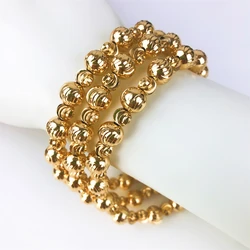 ESALE italian gold original 18k Gold Plated Bracelet Classic Charm Elastic rope Bangle 3pcs/set Beads Bracelets Jewelry Gift