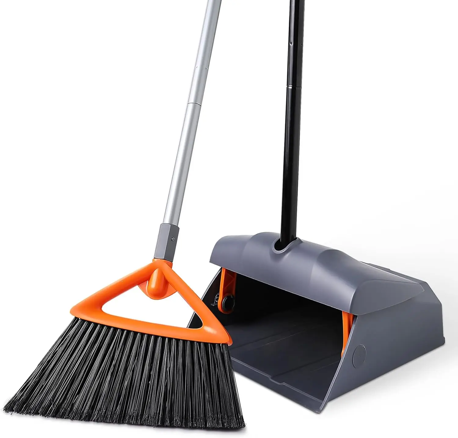 

Heavy Duty Broom with Dustpan Combo Set Indoor and Outdoor Dual Purpose,Stiff Bristle Commercial