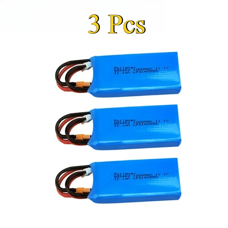 New XT30 plug 11.1V 1300mAh Lipo Replacement  Battery For XK x450 FPV RC Airplanes Spare Parts
