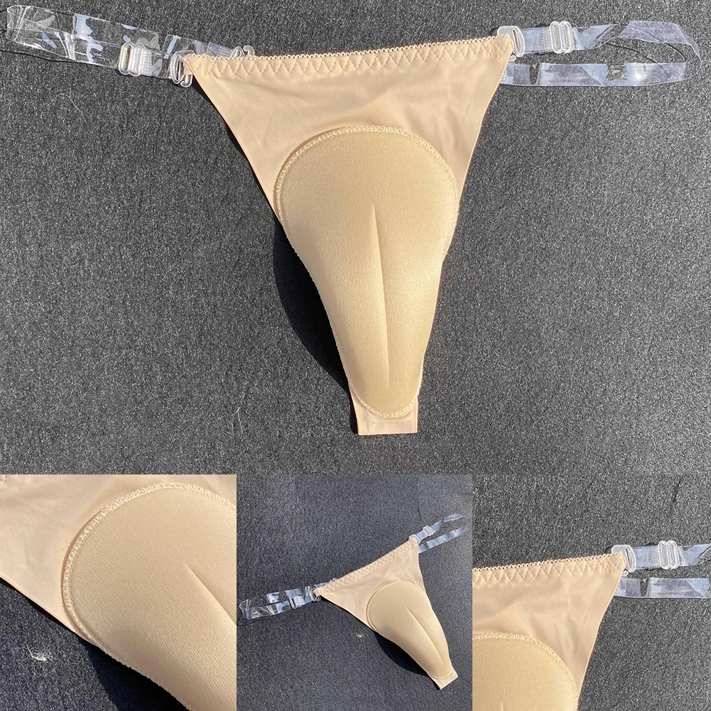 

Mens Thongs Invisible Transparent Strap Underwear Crossdressing Hiding JJ Panties Comfortable Sissy G-strings