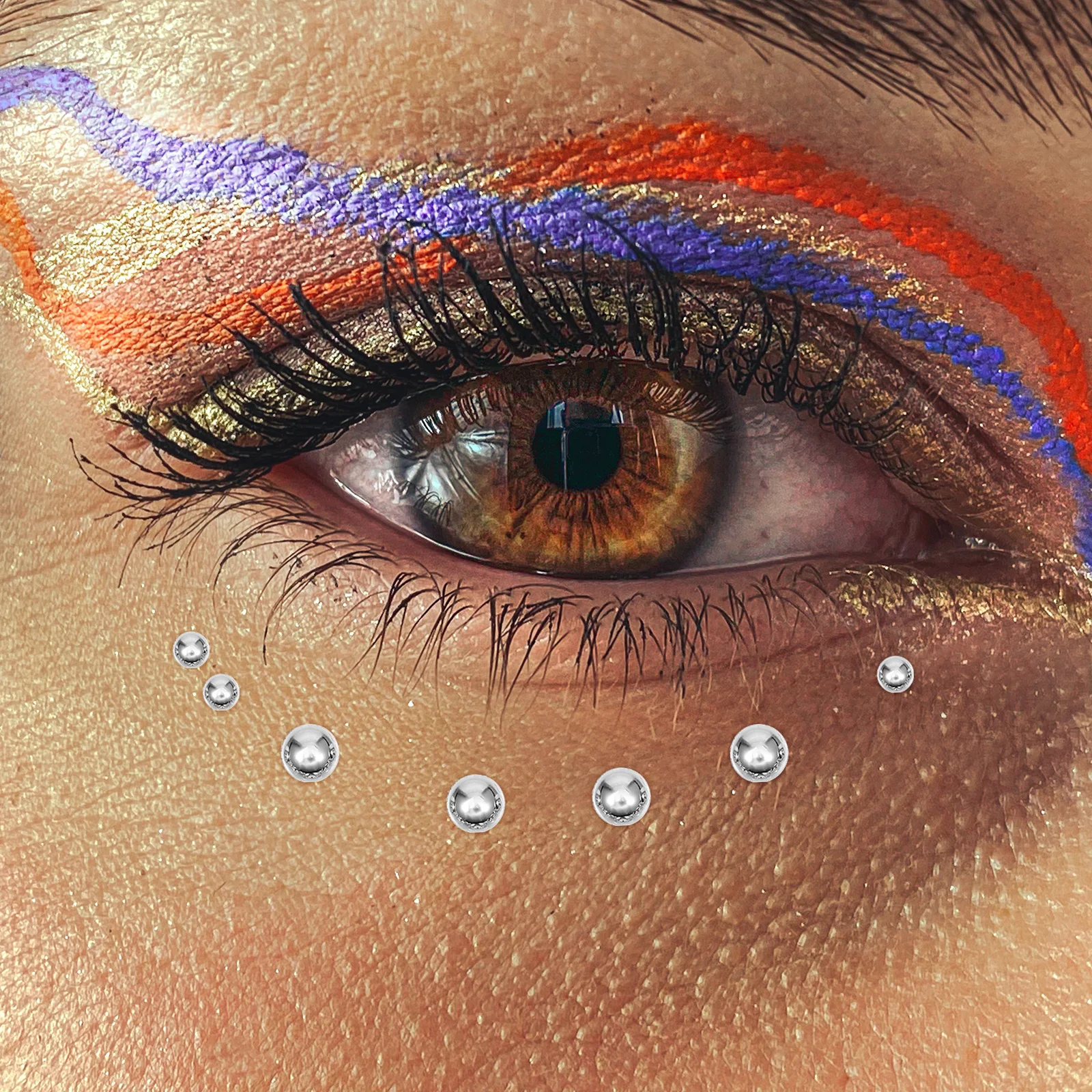 

10 Sheets Facial Diamond Sticker Face Rhinestones Jewels Pearl Crafts Gems Stickers Self Adhesive