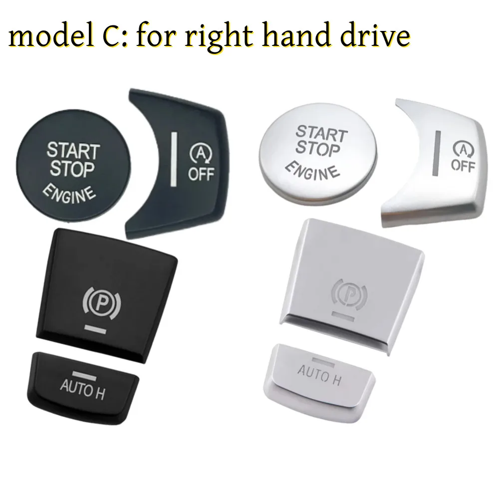 ل BMW F10 F07 F01 X3 F25 X4 F26 F11 F06 X5 F15 X6 F16 سيارة الإلكترونية اليد الفرامل P زر وبداية وقف المحرك غطاء الكسوة ملصقات #4