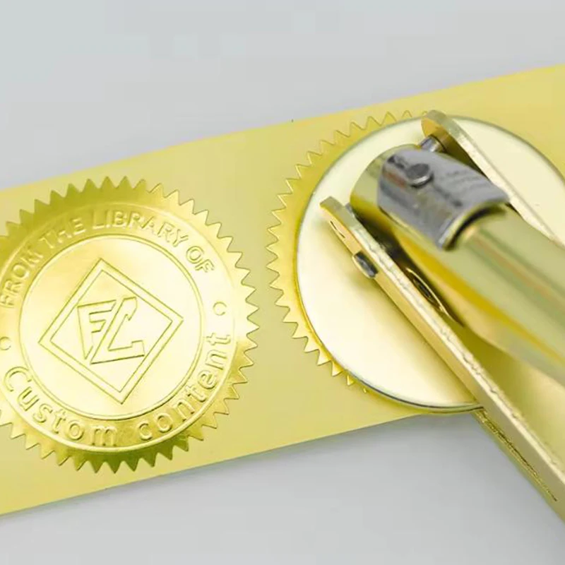 45 مللي متر والعتاد ملصق 100 قطعة/الحزمة الذهبي فضي جولة والعتاد ملصق تنقش ختم DIY بها بنفسك المواد بطاقات المعايدة دعوة الزفاف ZYF