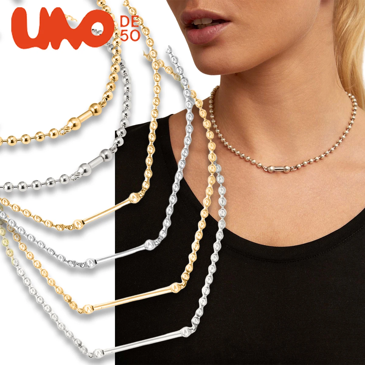 

UNODE50 necklace Classic, popular, fashionable, personalized, high-end, charming and versatile necklace