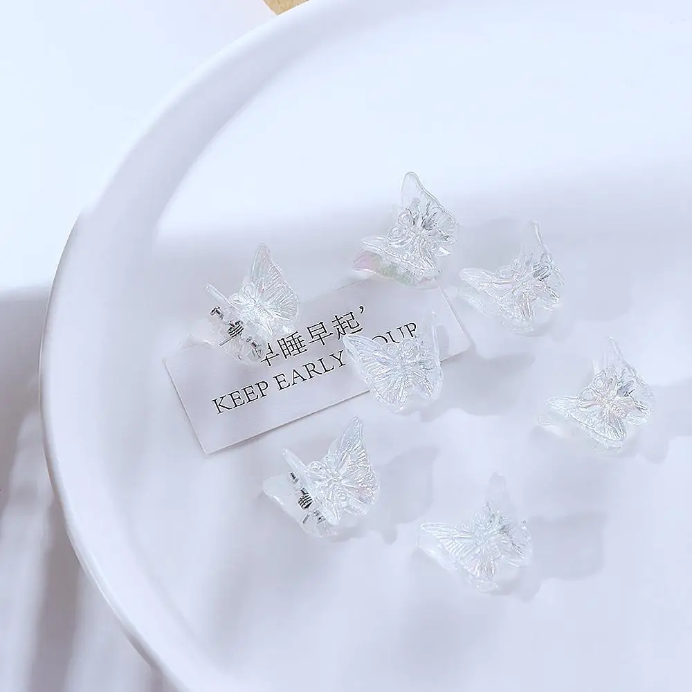 

Заколка для волос в корейском стиле с прозрачной прозрачной пластиковой клипсой в виде бабочки, модный дизайн, маленькая боковая заколка для детей и женщин