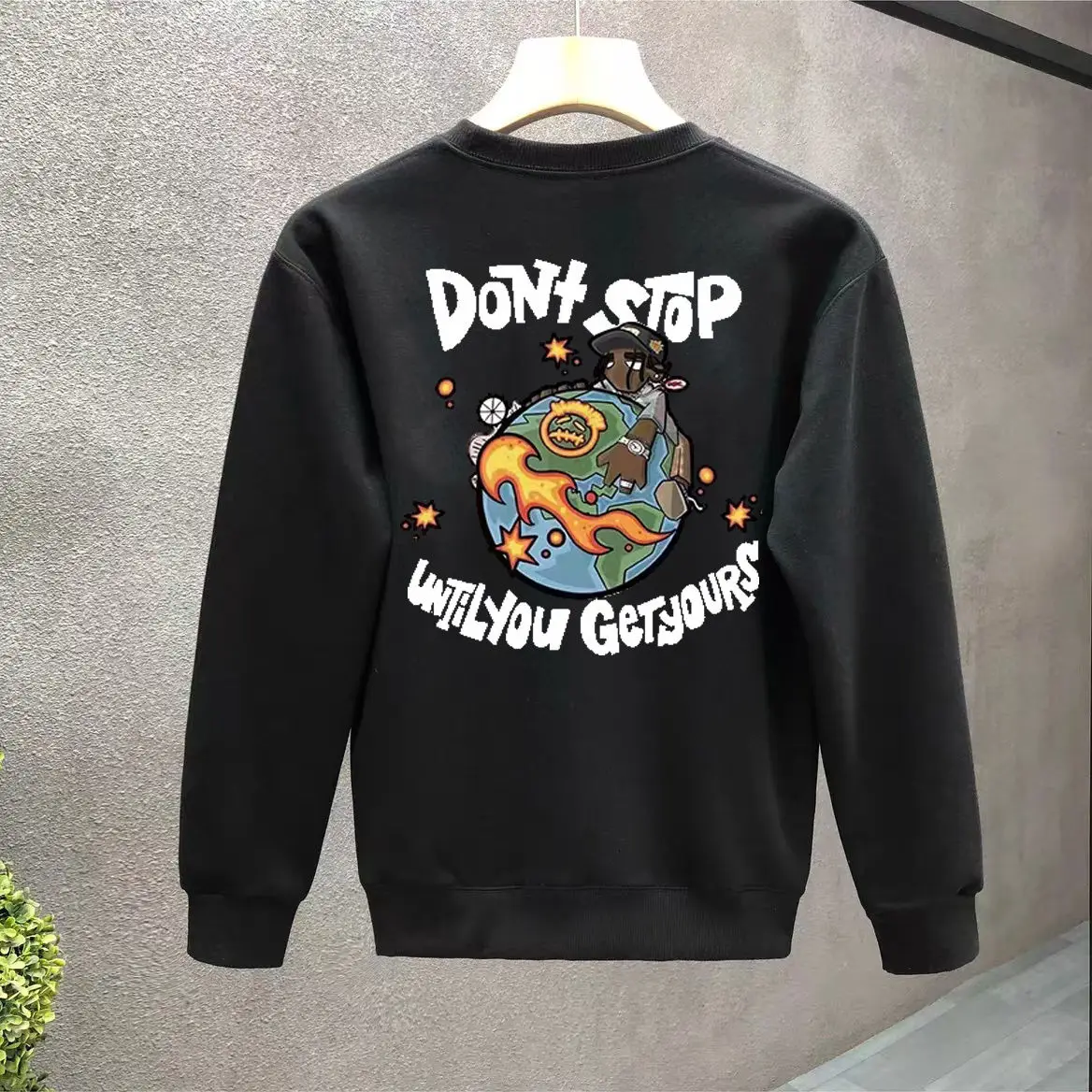 

American Casual Long Sleeve Printed Fashion Crew Neck Sweater Trend 2026 New Autumn and Winter Men's Pullover Top