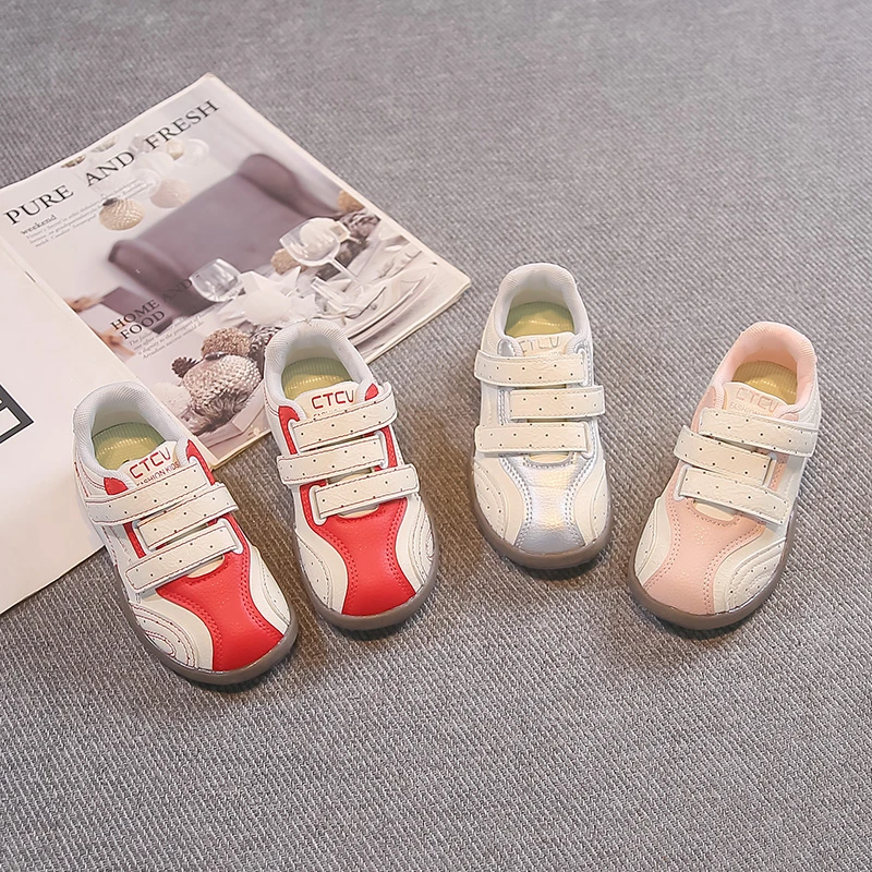 

Children Sports Shoes Double Hook&loop Kids Tennis Shoes Soft Sole Versatile 2026 New Fashion Boys Girls Running Shoes Non-slip