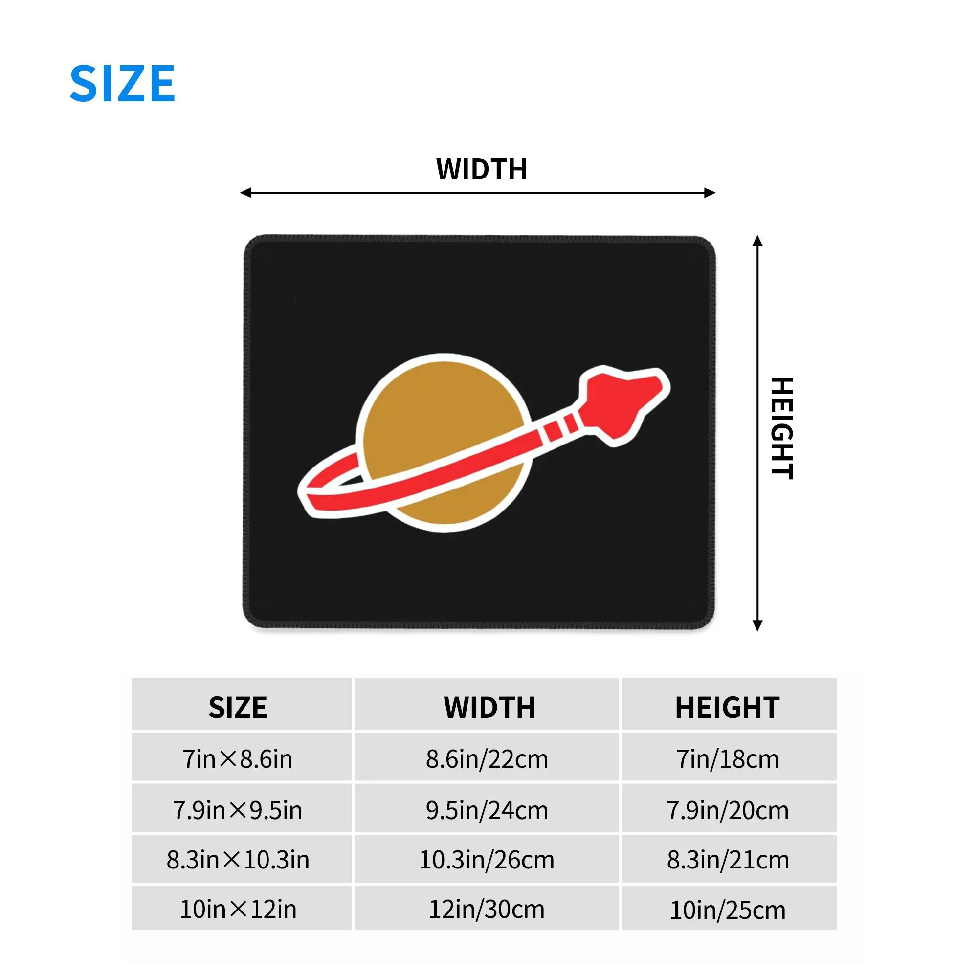 Classic Space Logo Mouse Pad Computer Keyboard Mouse Mat Gamer PC Laptop Desk Mat Office Accessories Table Mats