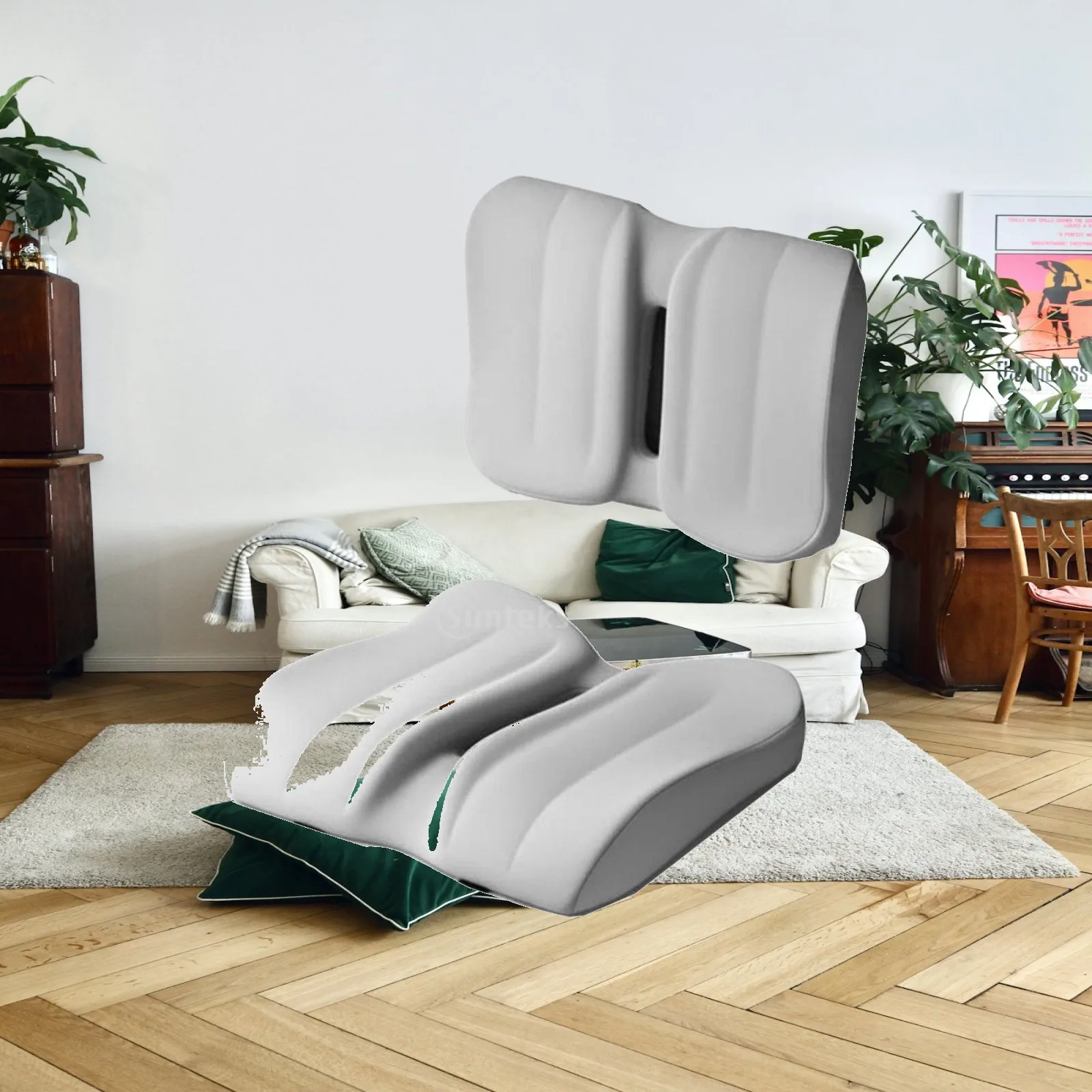 Memory Foam Seat Cushion for Students Ergonomic Posture Pad for Long Sitting at School or Office Work