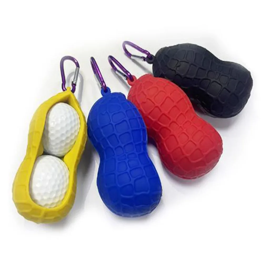 

Hot golf ball set 2-grain peanut shell silicone protective cover outdoor storage sports accessories