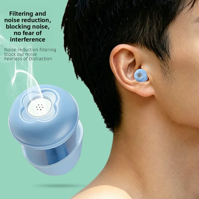 Premium Silicone Anti Noise Earplugs for Sleep Study Lunch Break Physical Sound Insulation Noise Reduction Waterproof Reusable