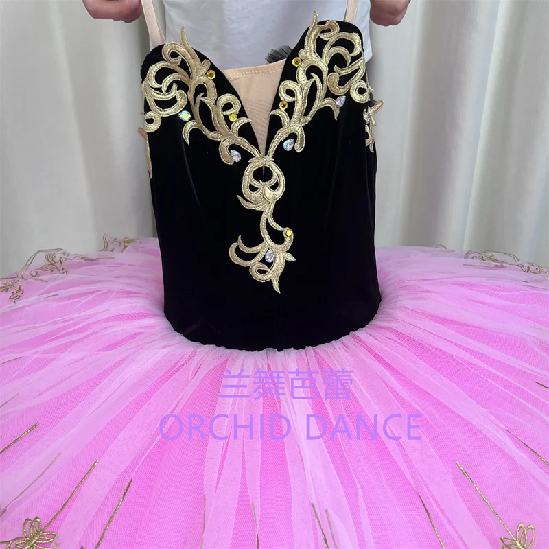 BT01750 전문적인 고품질 사용자 정의 크기 7 레이어 어린이 소녀 여성 성인 성능 착용 핑크 버드 발레 투투 의상