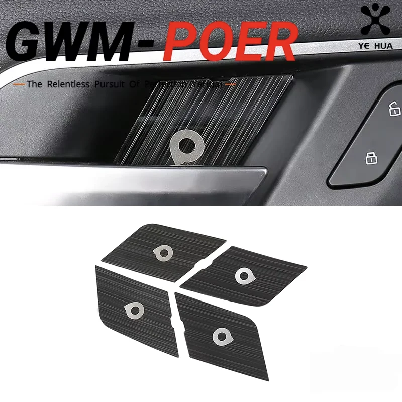 

For Great Wall Poer GWM Poer 2019 2023 Auto Decals Patch Tricolore Door Inner Bowl Decoration Adhesive Car Sticker Accessories