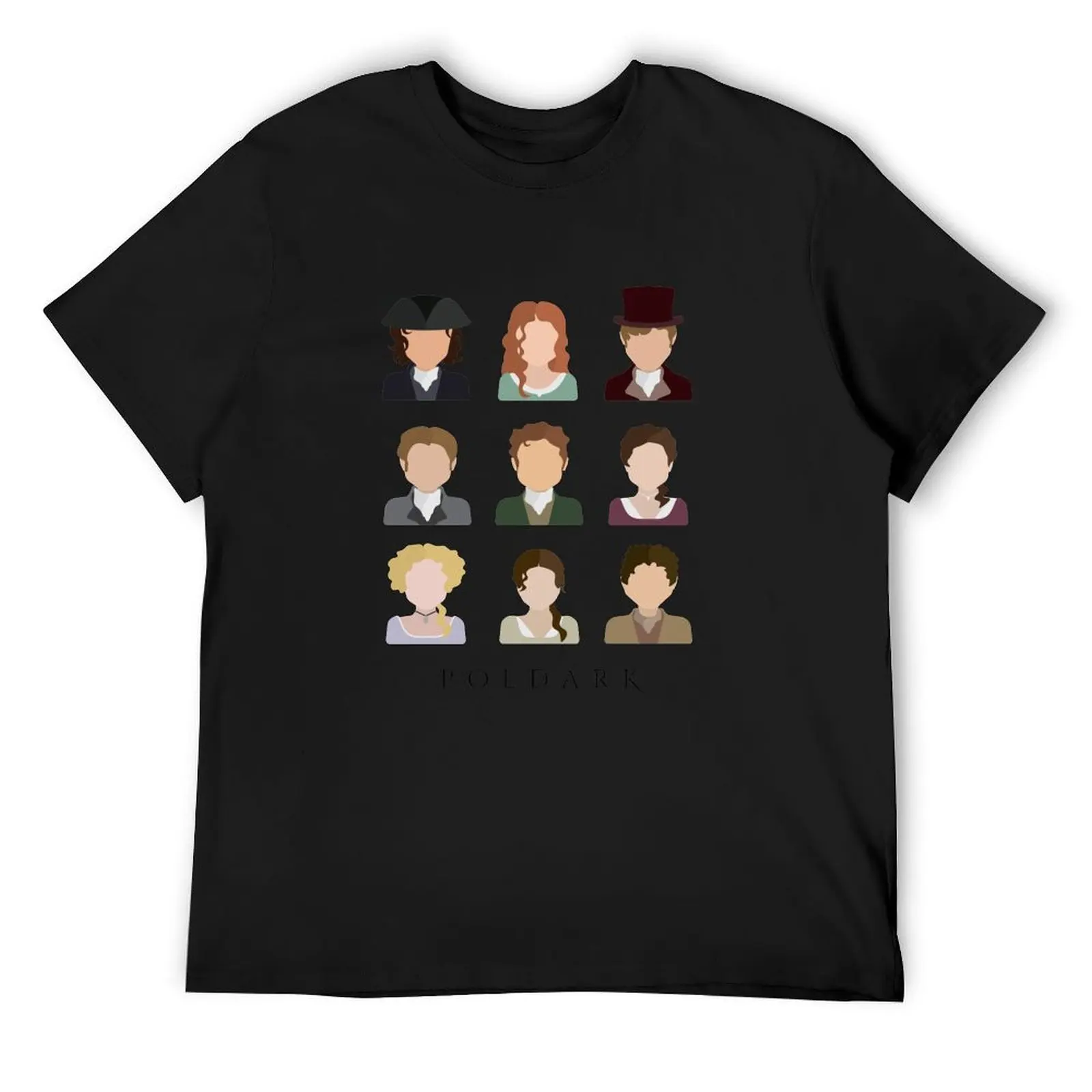

Poldark Illustrated Characters T-Shirt oversized graphic tee anime t shirts Funny t-shirt Men's t-shirts