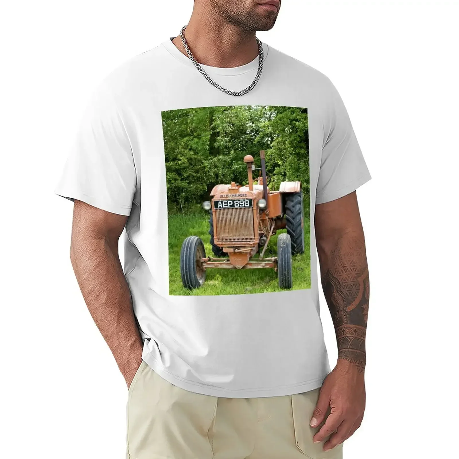 A Vintage Allis Chalmers Tractor T-Shirt vintage graphic tee tees men t shirts high quality