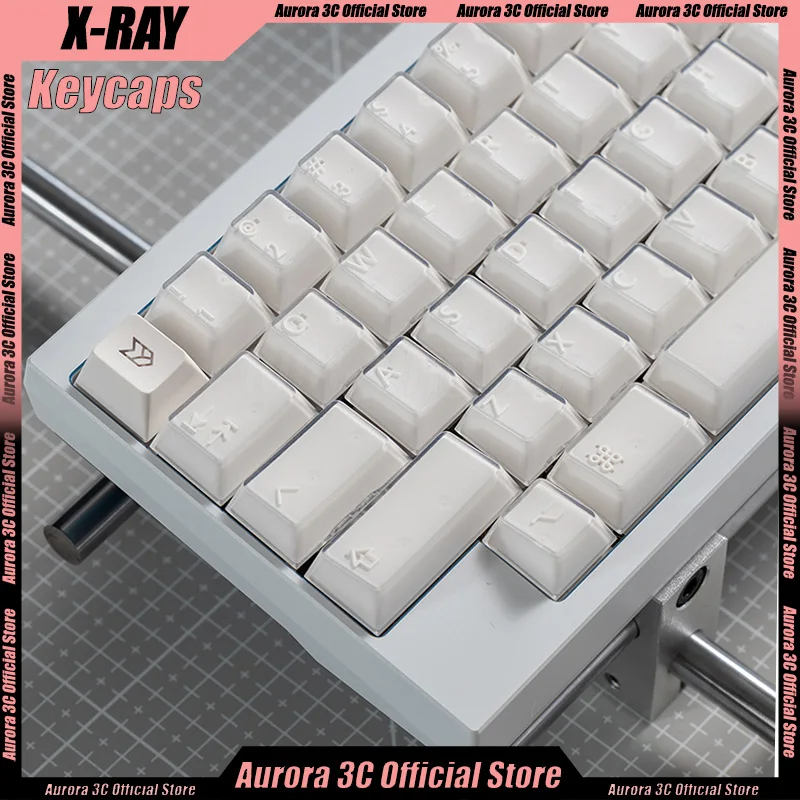 

Pbt Fans X-Ray Semi Transparent Keycap Abs Keycap Original Height Custom Mechanical Keyboard Keycap Gamer Accessories Keyboard