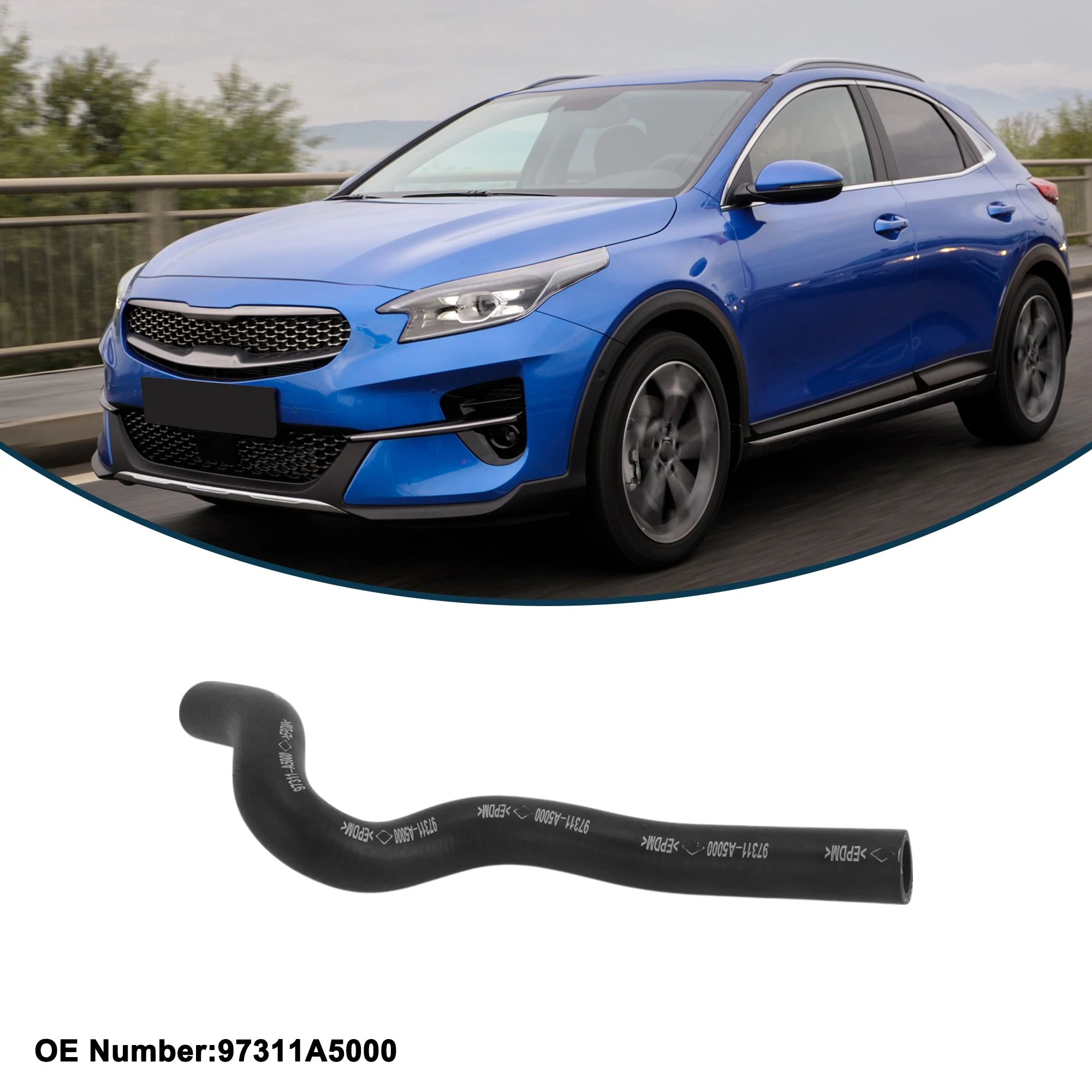 UXCELL Radiator Hose Heater Hose Radiator Outlet Hose Pipe No.97311A5000 for Kia Ceed Pro 2011-2016 Rubber Warm Air Inlet Pipe view 3