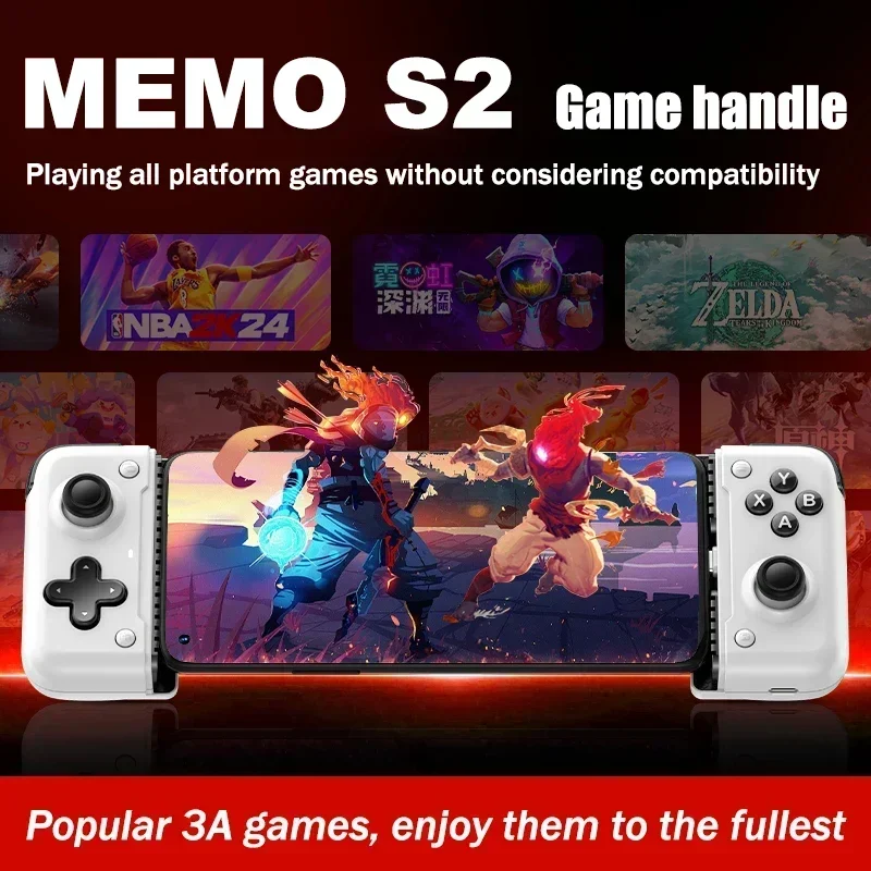 

MEMO S2 Gamepad Hall Effect Trigger Button Controller Stick Joystick For Xbox IOS Android Moveable Type-C Game Customized Handle