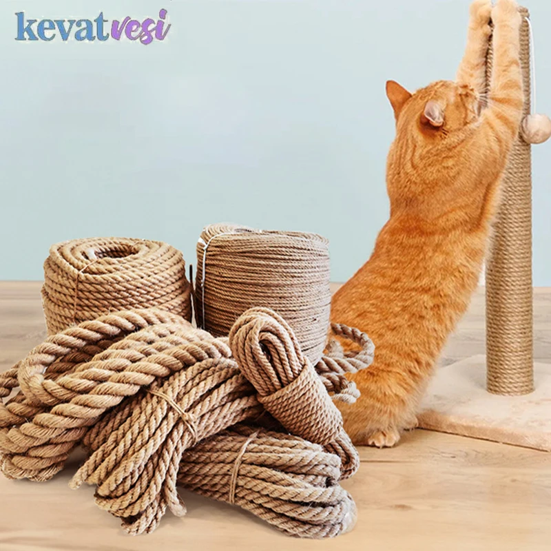 

DIY Cat Scratching Post Natural Sisal Rope Cat Scratcher Rope for Cats Sharpen Claw Cat Scratcher Cat Toys Cat Accessories