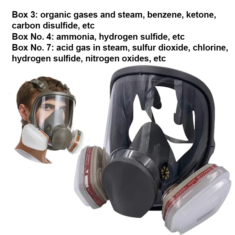 Anti-Fog 6800 Gas Mask Industrial Painting Spraying Respirator Safety Work Filter Dust Proof Full Face Formaldehyde Protection