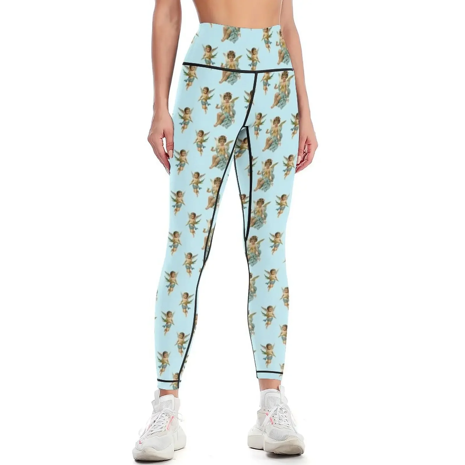 

Three cherubs Leggings sporty woman gym Fitness's gym clothes harem pants Golf wear Womens Leggings