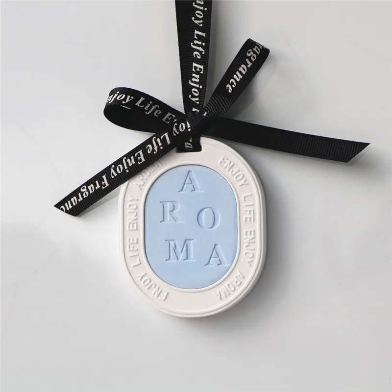 Diffuseur de sexuellement Pendentif en Céramique Bicolore, Huile Essentielle, Arôme, Pierre, Désodorisant, Décoration Intérieure de Voiture