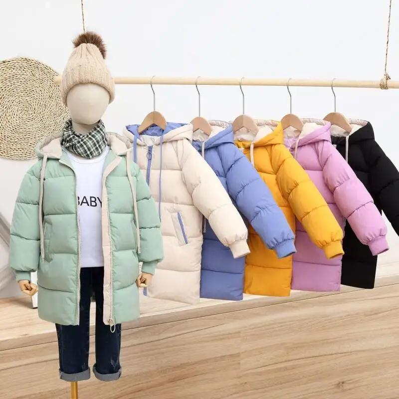 

Girls' Winter Clothing 2025 New Children's Down Cotton Jacket Boys Korean Edition Medium to Long Length Cross Border Fashion