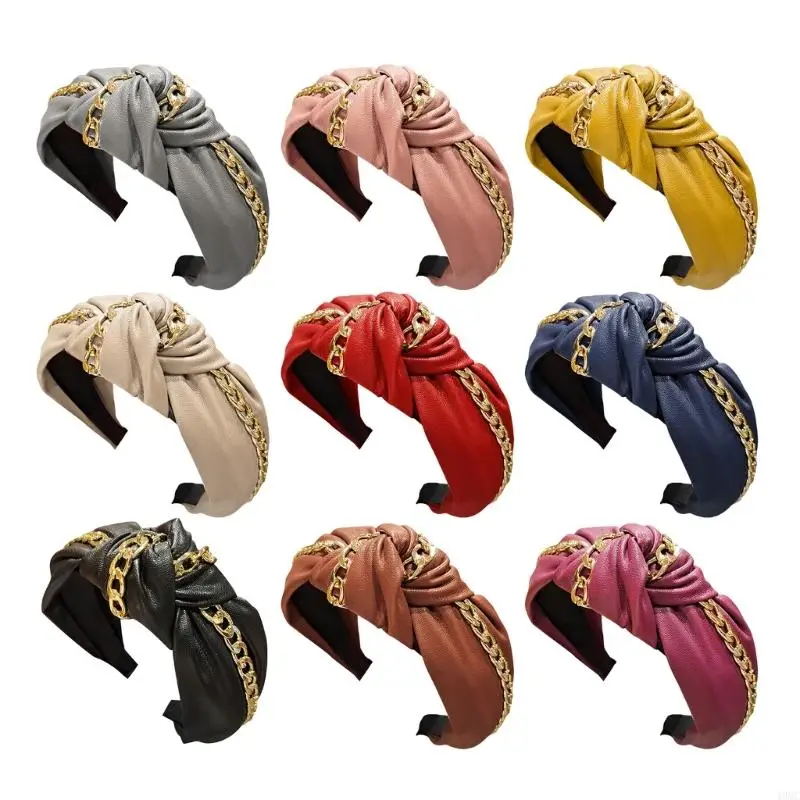 49MC Everyday Wear Headbands Trendy Headpiece Sophisticated Knotted Headbands for Casual Occasion