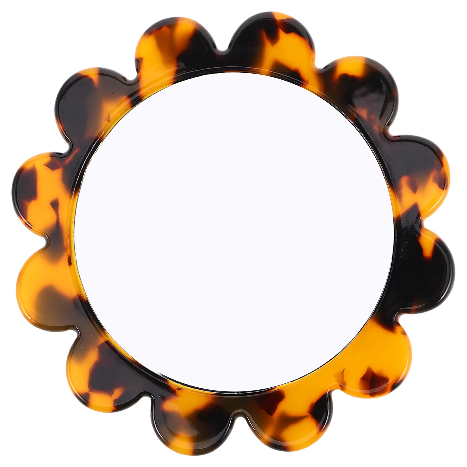 

Girl Small Round Mirror of Sunflower Vanity Desktop Acetic Acid Plate Vintage Portable Cute Mini