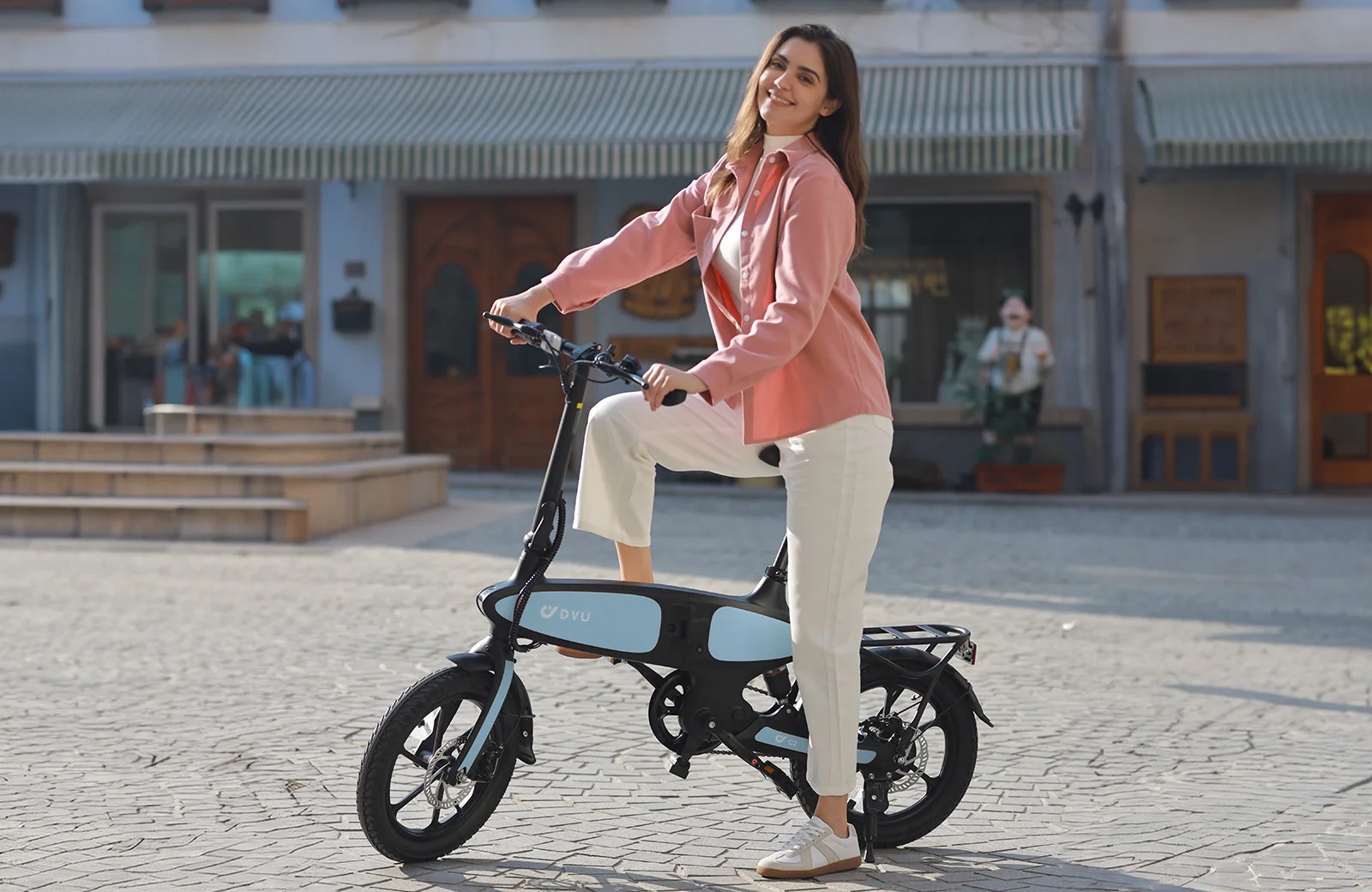 DYU C2 Tragbares Elektrofahrrad 48V 7,5AH Herausnehmbarer Akku Elektrofahrrad 16 Zoll Elektrofahrrad für den Stadtverkehr – Detail 3