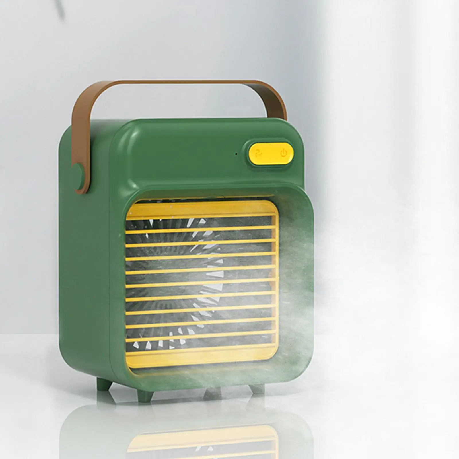 3 سرعات مكيف هواء متنقل لاسلكي مرطب نوع C تبريد سريع 2400mAh مروحة تبريد الهواء للتخييم الصيف غرفة نوم