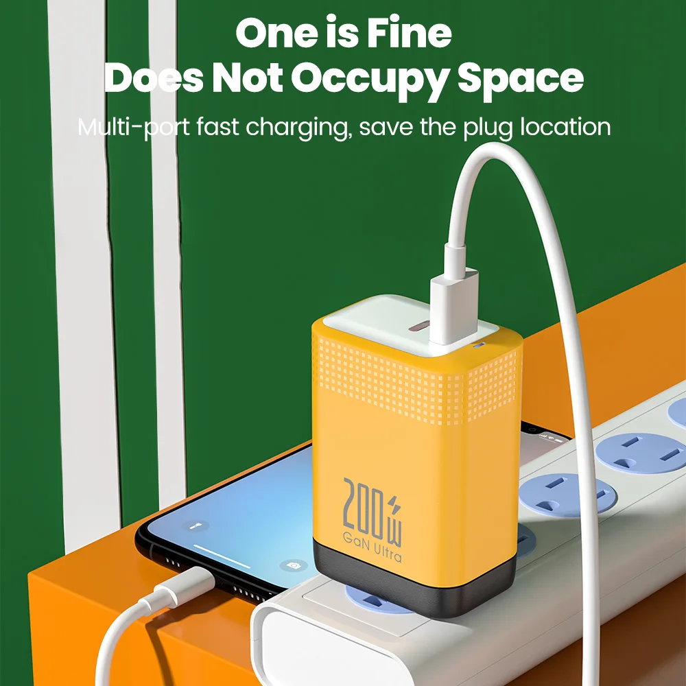 200W Fast Charging USB Type C Phone Charger PD3.0 QC3.0 Super Charge EU/UK/US Charger For Samsung Poco Xiaomi Iphone 17 16 15