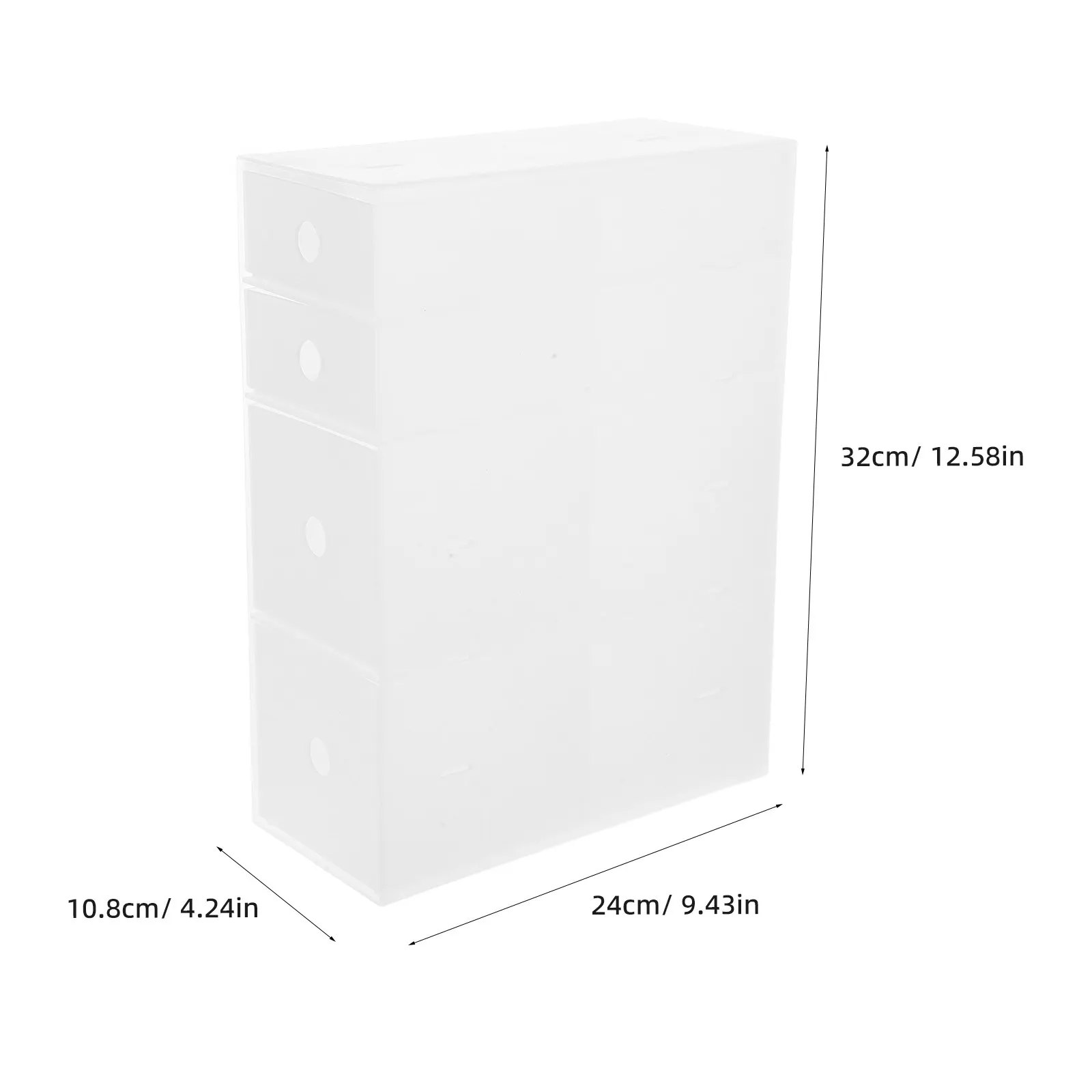 Desktop Multi-Compartment Plastic Drawer Organizer Compact Small Storage Box for Home Office Stationery Cosmetics Organization