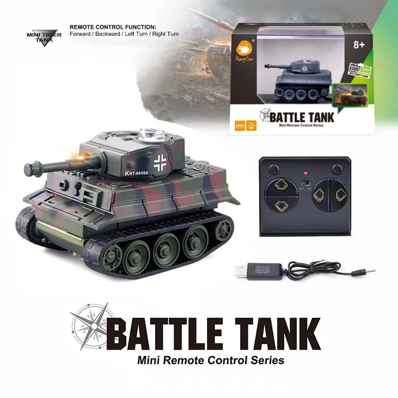 1:100 Scale Mini Tiger RC Tank Model ImitateRemote Radio Remote Control Tank Electronic Boys Toys for Children Kids Gifts