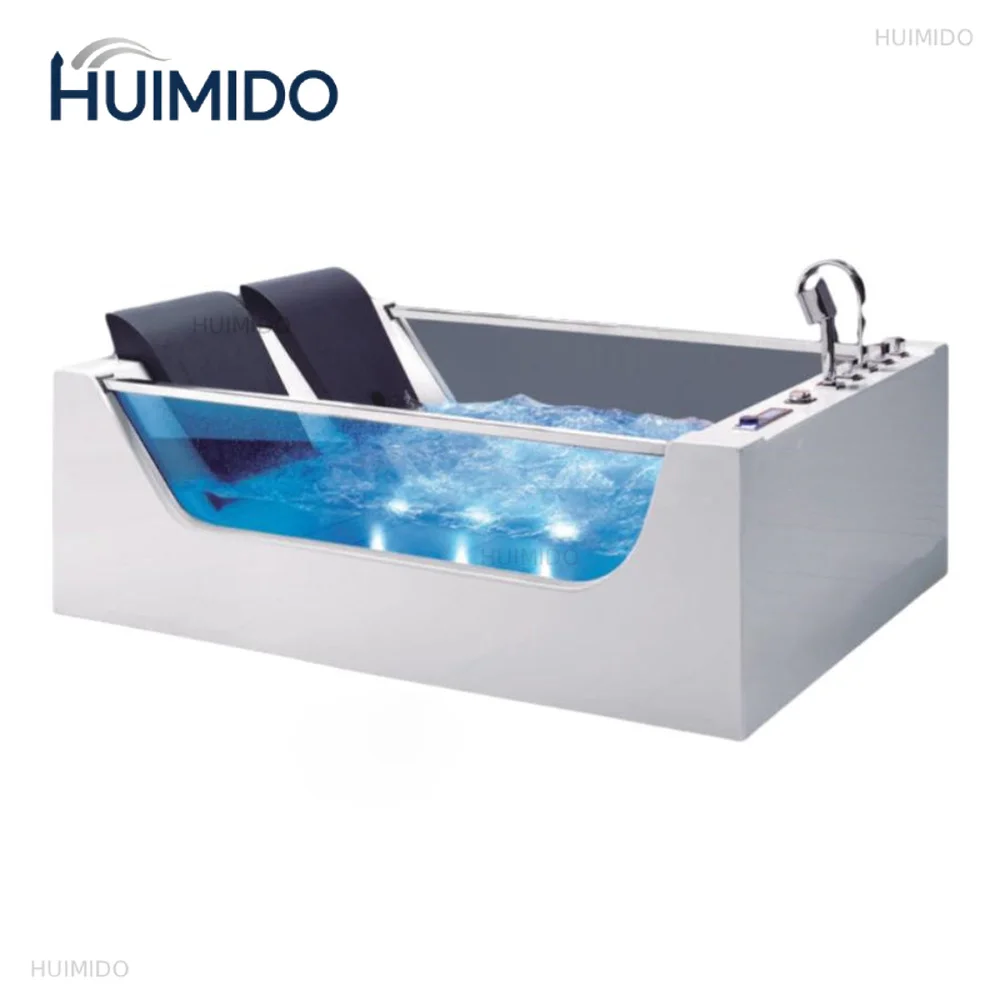 1800mm Whirlpool Double People Bathtub Chromotherapy Indoor Spa Surf Massage Tub RS108B