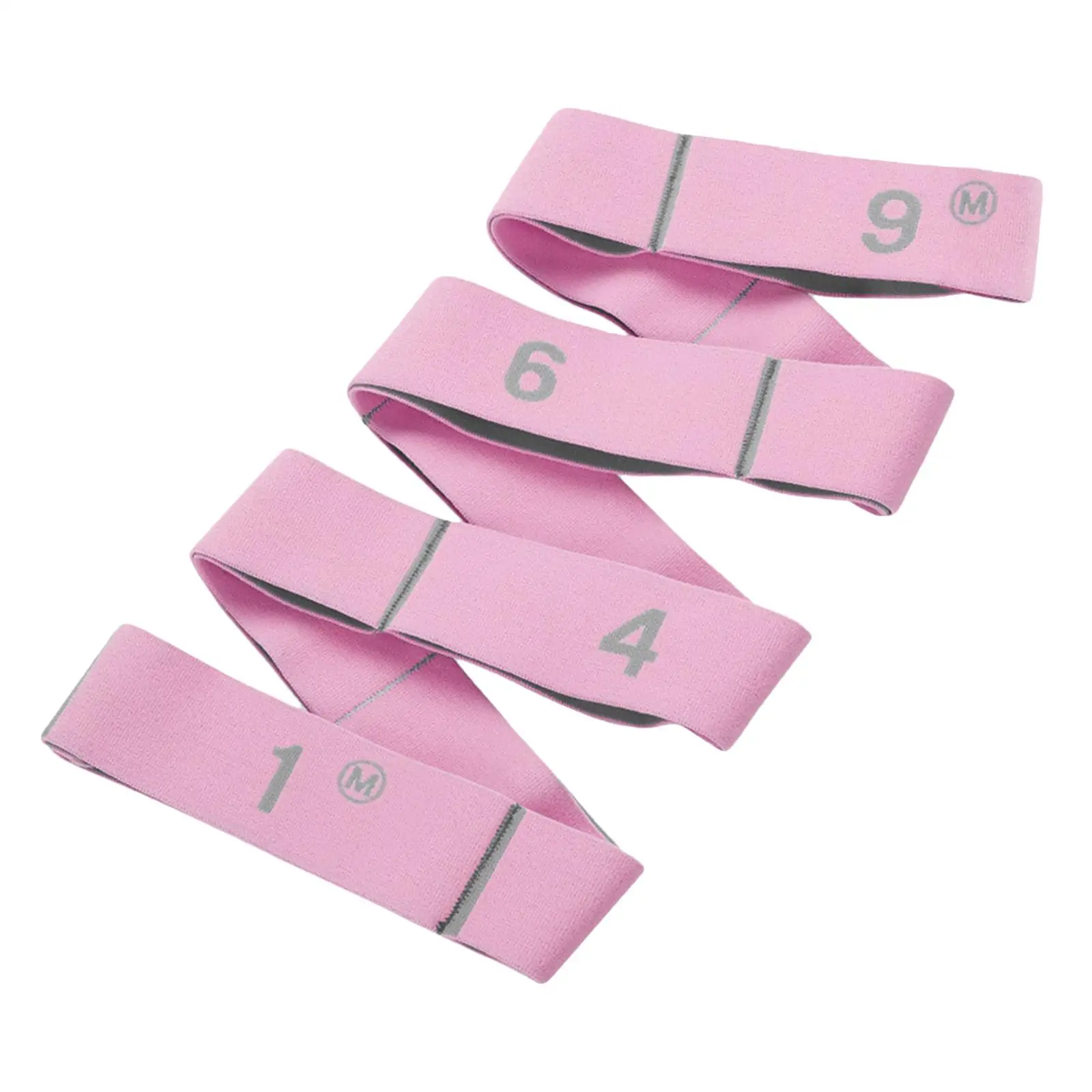 Adjustable Elastic Stretching Band Polyester Strap with Numbered Loops for Fitness Yoga Pilates Dance Home Workouts