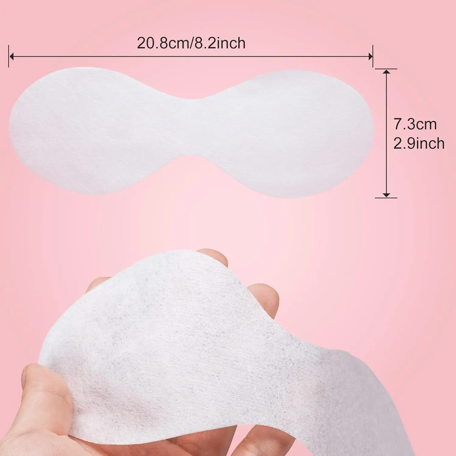 100 Pieces Non-Woven Eye Care Patches Paper, Disposible Eye Mask Paper Cotton Spa Eye Pads Eye Care Sheets DIY Skincare