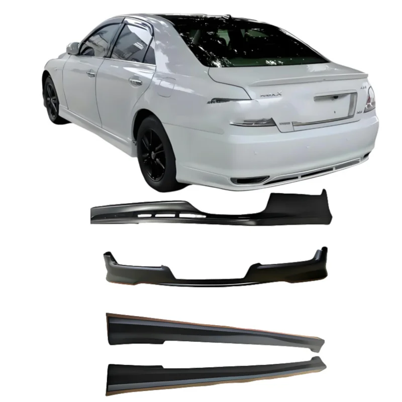 

Aftermarket Parts Pp Body Kit Front Bumper, Rear Bumper and Side Skirt for Toyota REIZ Mark X 2005 2006 2007 2008 2009